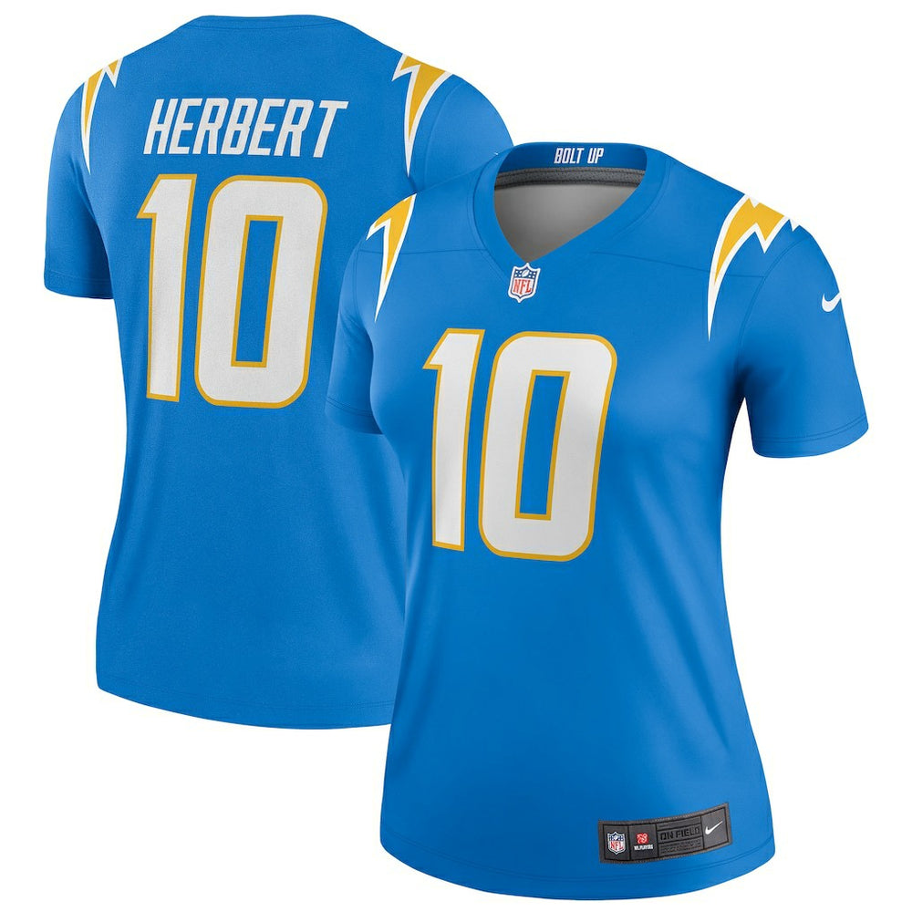 Nike Justin Herbert Los Angeles Chargers Women's Legend Player Performance Top Powder Blue