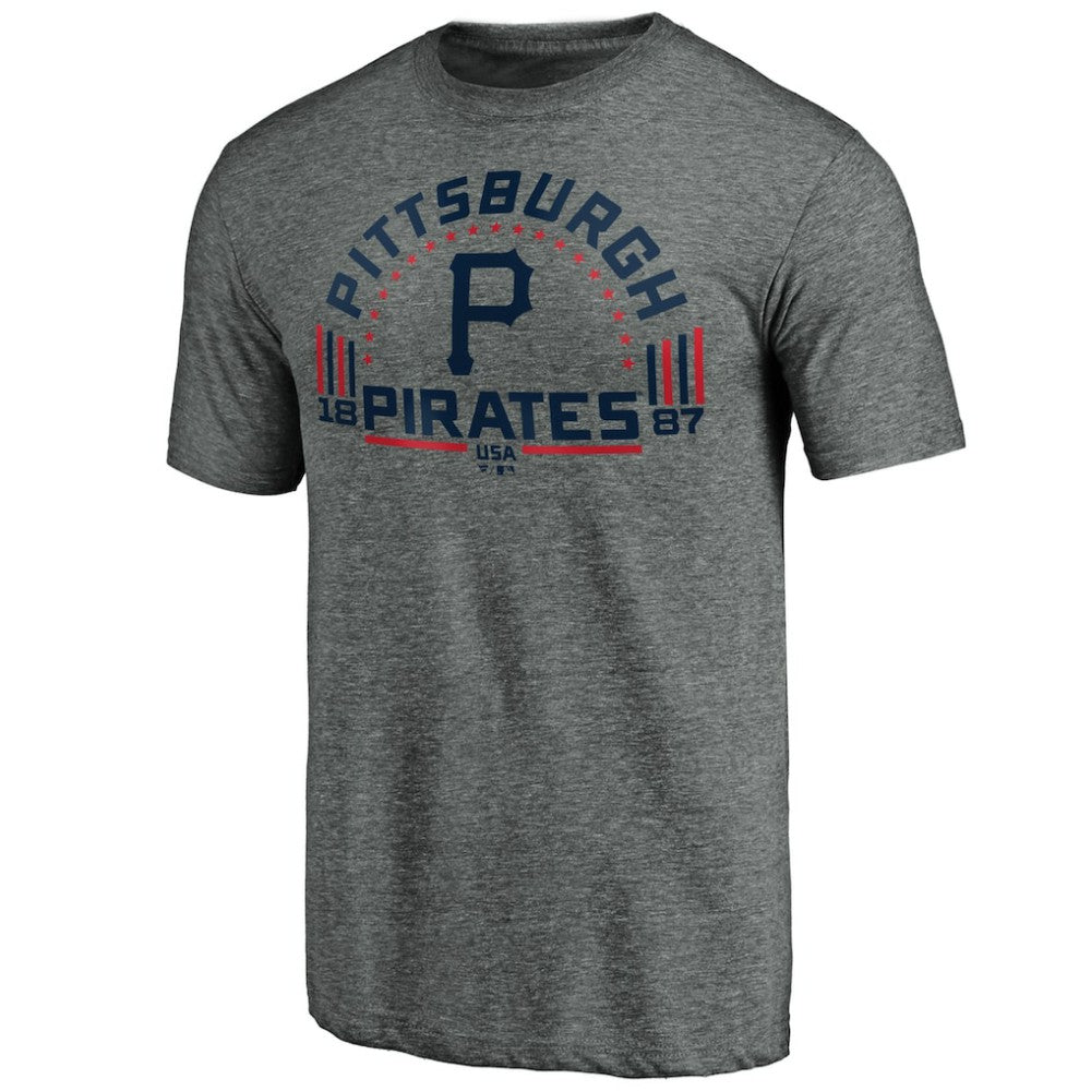 Pittsburgh Pirates Team Freedom Tri-Blend T-Shirt - Gray - MLB Discount