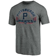 Pittsburgh Pirates Team Freedom Tri-Blend T-Shirt - Gray - MLB Discount
