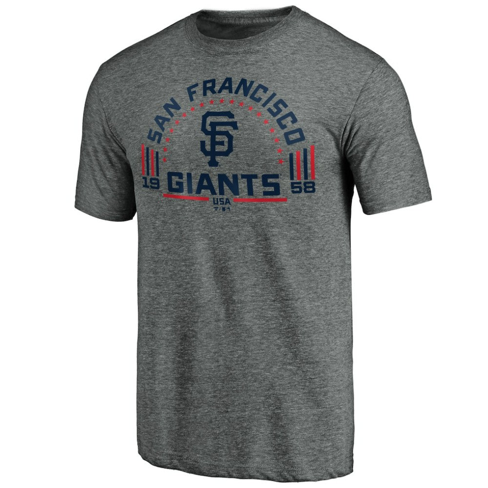 San Francisco Giants Team Freedom Tri-Blend T-Shirt - Gray - MLB Discount