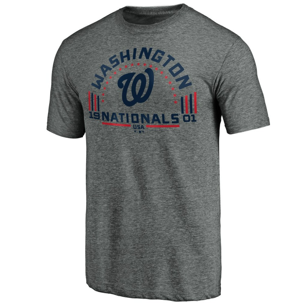 Washington Nationals Team Freedom Tri-Blend T-Shirt - Gray - MLB Sale