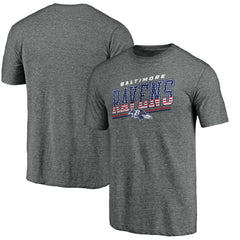 Baltimore Ravens Team Freedom Tri-Blend T-Shirt Gray