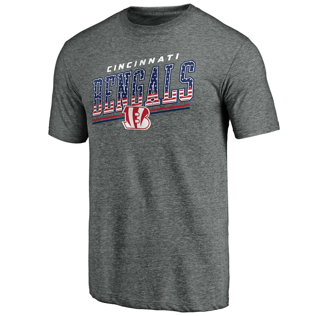 Cincinnati Bengals Team Freedom Tri-Blend T-Shirt Gray