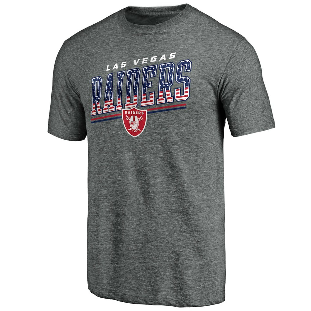 Las Vegas Raiders Team Freedom Tri-Blend T-Shirt Gray