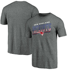 New England Patriots Team Freedom Tri-Blend T-Shirt Gray