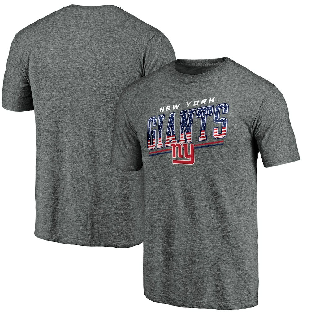 New York Giants Team Freedom Tri-Blend T-Shirt Gray