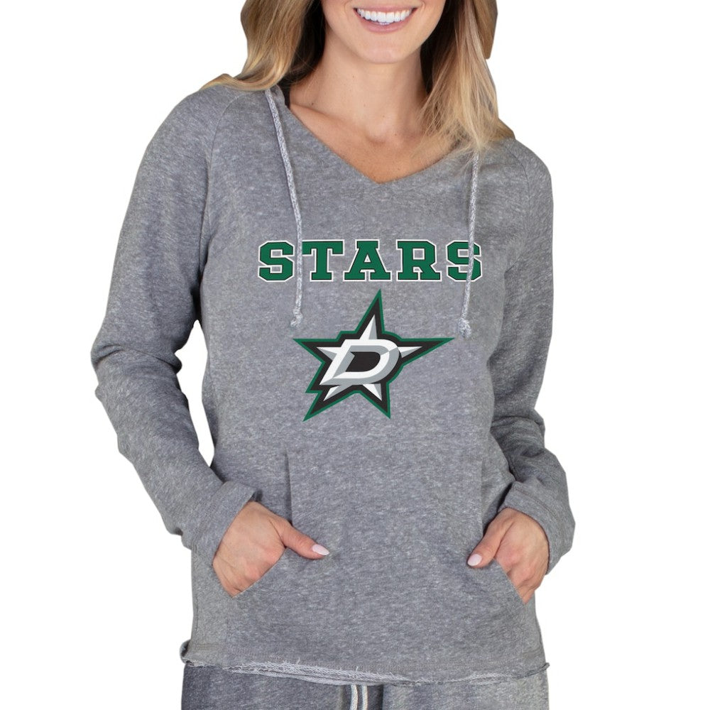 Dallas Stars Concepts Sport Women's Mainstream Terry Tri-Blend Long Sleeve Hooded Top - Gray - NHL 3929303