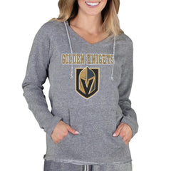 Vegas Golden Knights Concepts Sport Women's Mainstream Terry Tri-Blend Long Sleeve Hooded Top - Gray - NHL 3929325