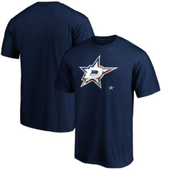 Dallas Stars Banner Wave Logo T-Shirt - Navy - NHL 3930360