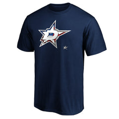 Dallas Stars Banner Wave Logo T-Shirt - Navy - NHL 3930360
