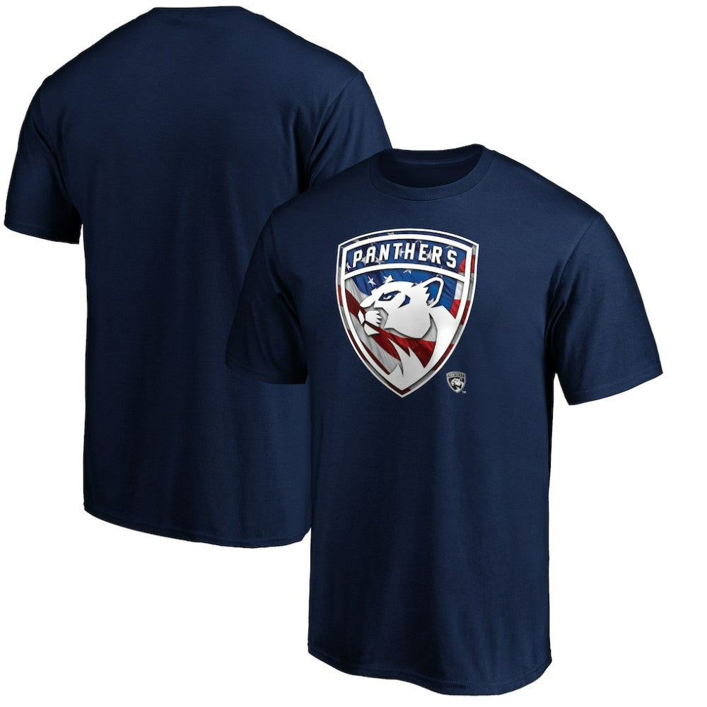 Florida Panthers Banner Wave Logo T-Shirt - Navy - NHL 3930362