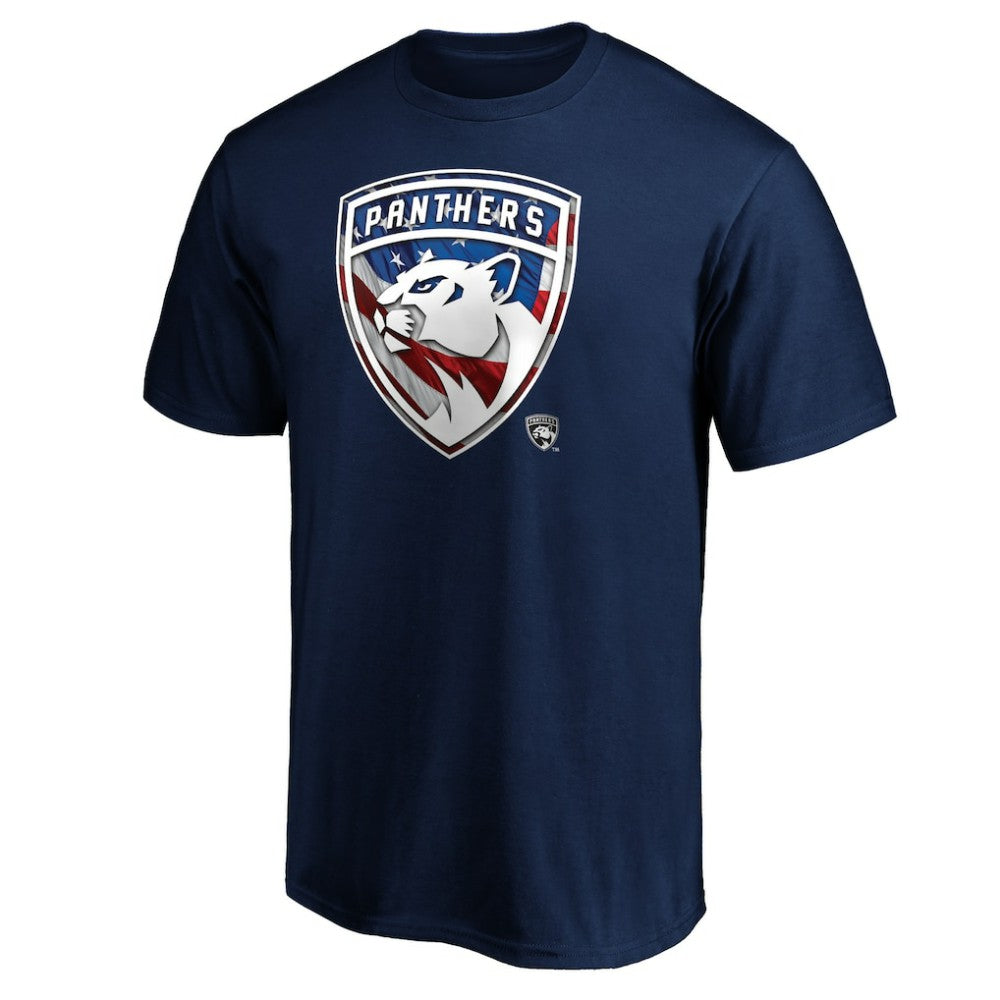 Florida Panthers Banner Wave Logo T-Shirt - Navy - NHL 3930362