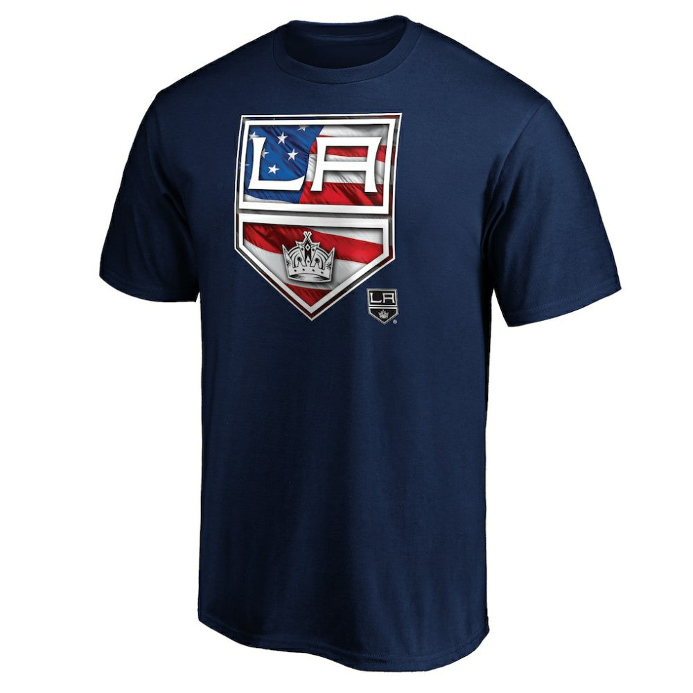 Los Angeles Kings Banner Wave Logo T-Shirt - Navy - NHL 3930363