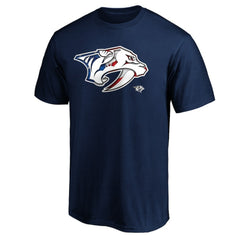 Nashville Predators Banner Wave Logo T-Shirt - Navy - NHL 3930365