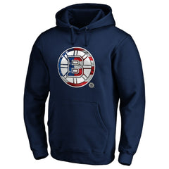 Boston Bruins Banner Wave Logo Pullover Hoodie - Navy - NHL 3930447