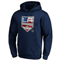 Los Angeles Kings Banner Wave Logo Pullover Hoodie - Navy - NHL 3930455