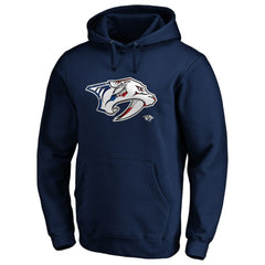 Nashville Predators Banner Wave Logo Pullover Hoodie - Navy - NHL 3930457