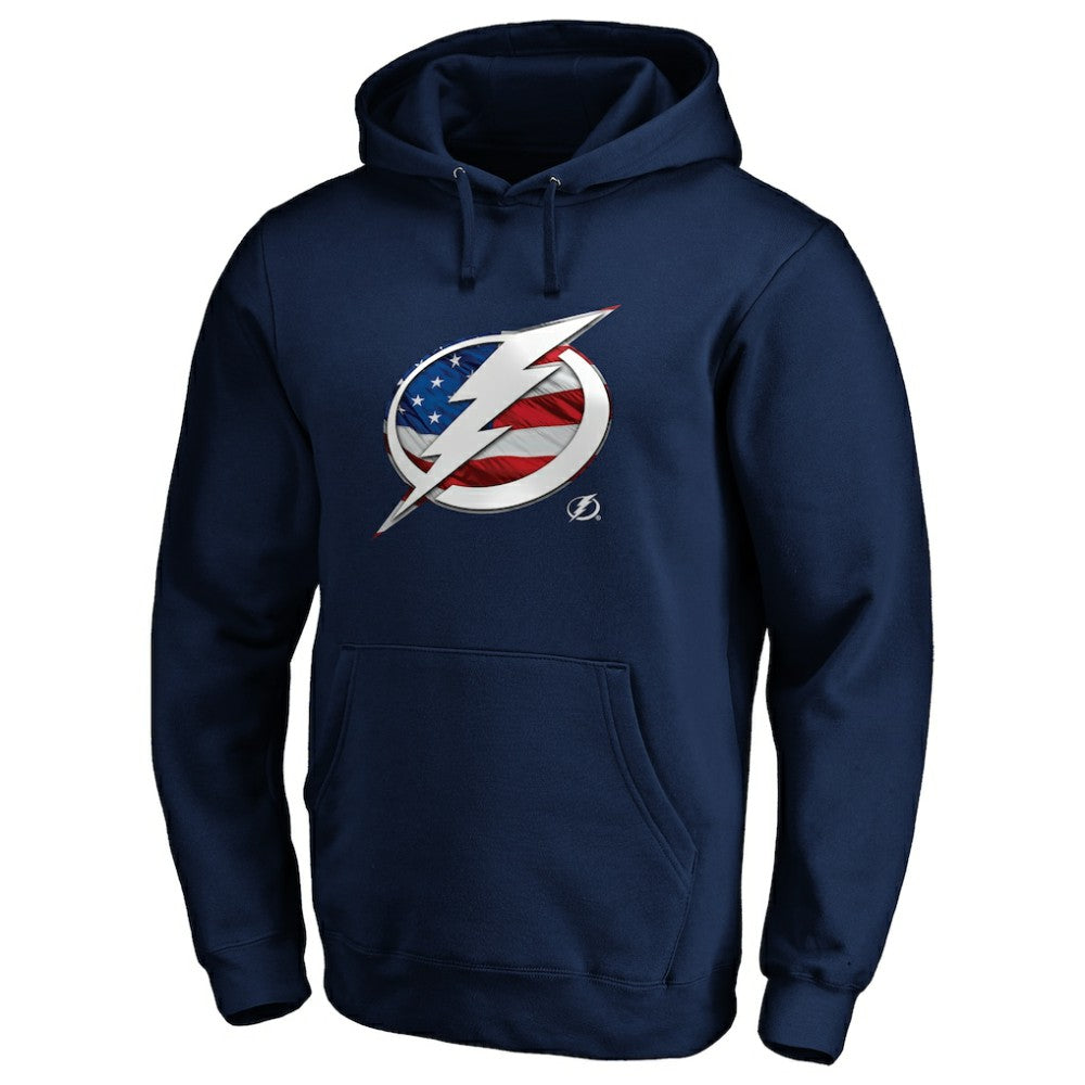 Tampa Bay Lightning Banner Wave Logo Pullover Hoodie - Navy - NHL 3930465