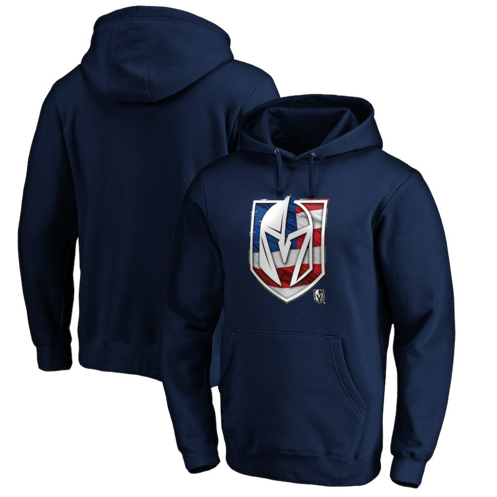 Vegas Golden Knights Banner Wave Logo Pullover Hoodie - Navy - NHL 3930466