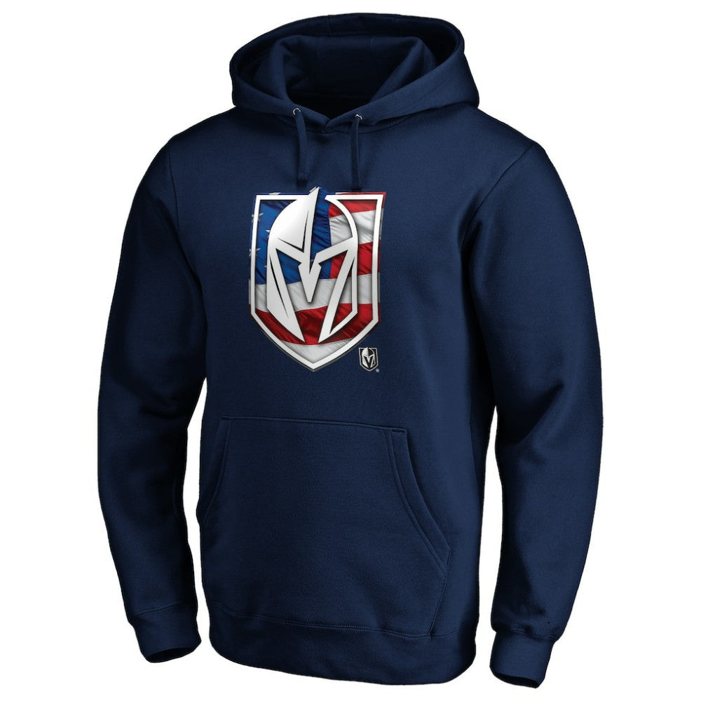 Vegas Golden Knights Banner Wave Logo Pullover Hoodie - Navy - NHL 3930466