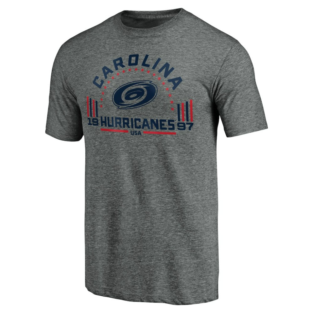 Carolina Hurricanes Team Freedom Tri-Blend T-Shirt - Heathered Gray - NHL 3930618
