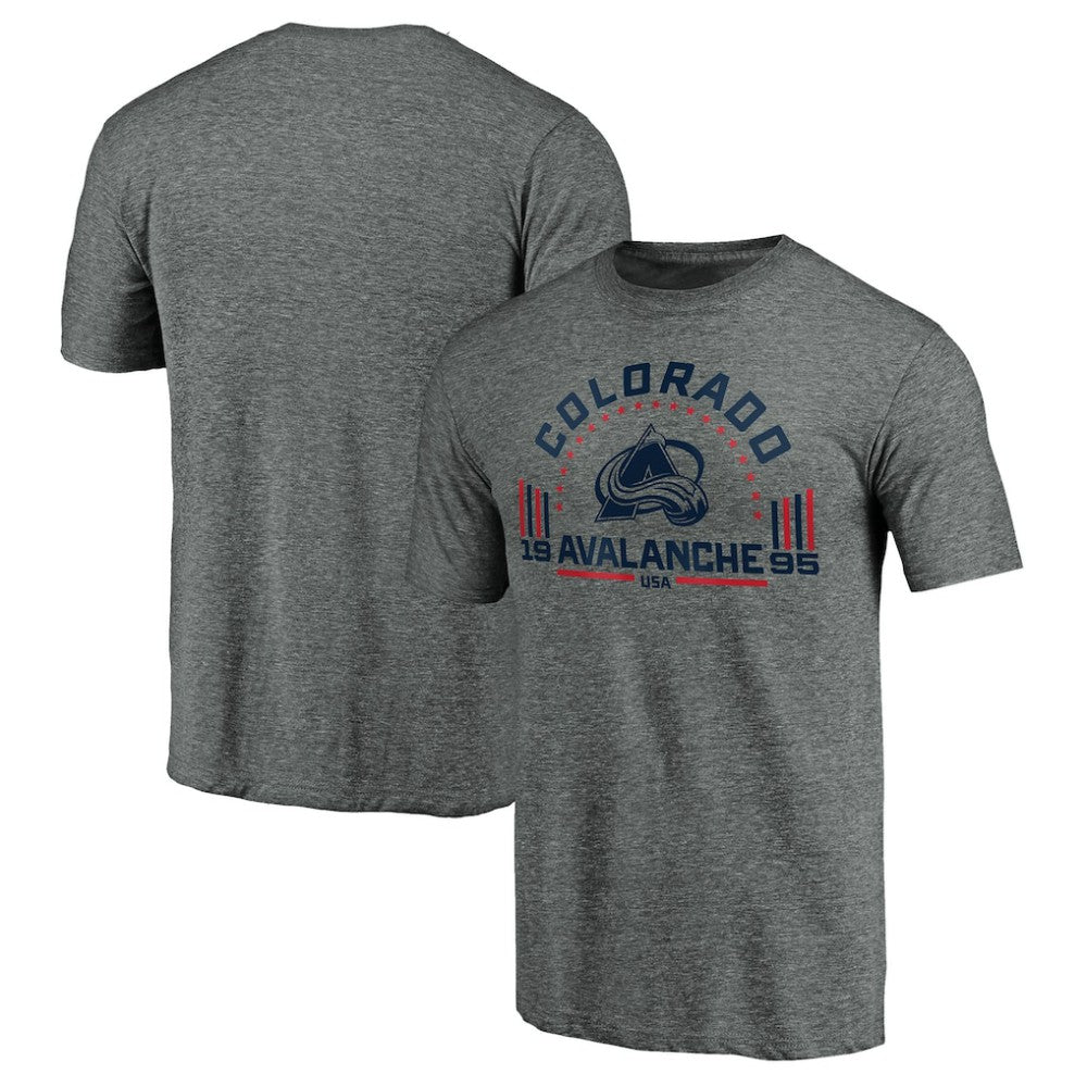 Colorado Avalanche Team Freedom Tri-Blend T-Shirt - Heathered Gray - NHL 3930620