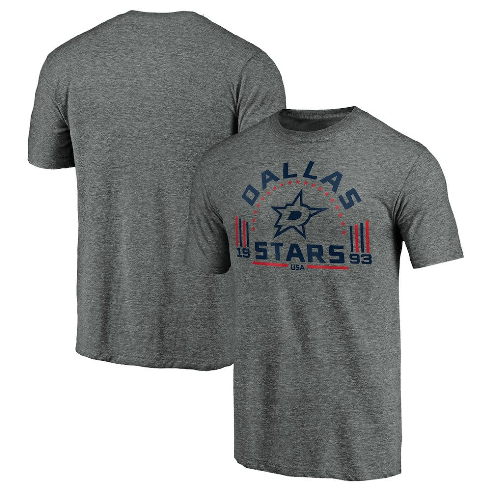 Dallas Stars Team Freedom Tri-Blend T-Shirt - Heathered Gray - NHL 3930622
