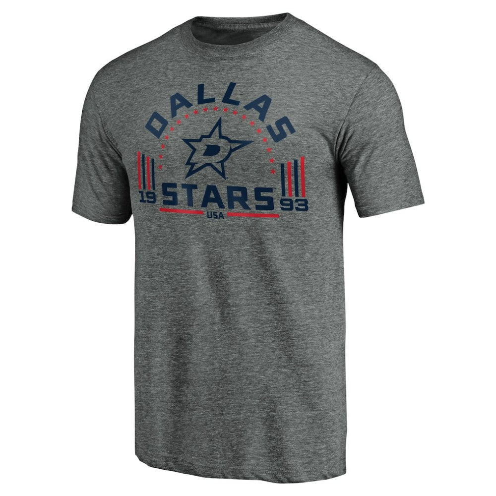 Dallas Stars Team Freedom Tri-Blend T-Shirt - Heathered Gray - NHL 3930622