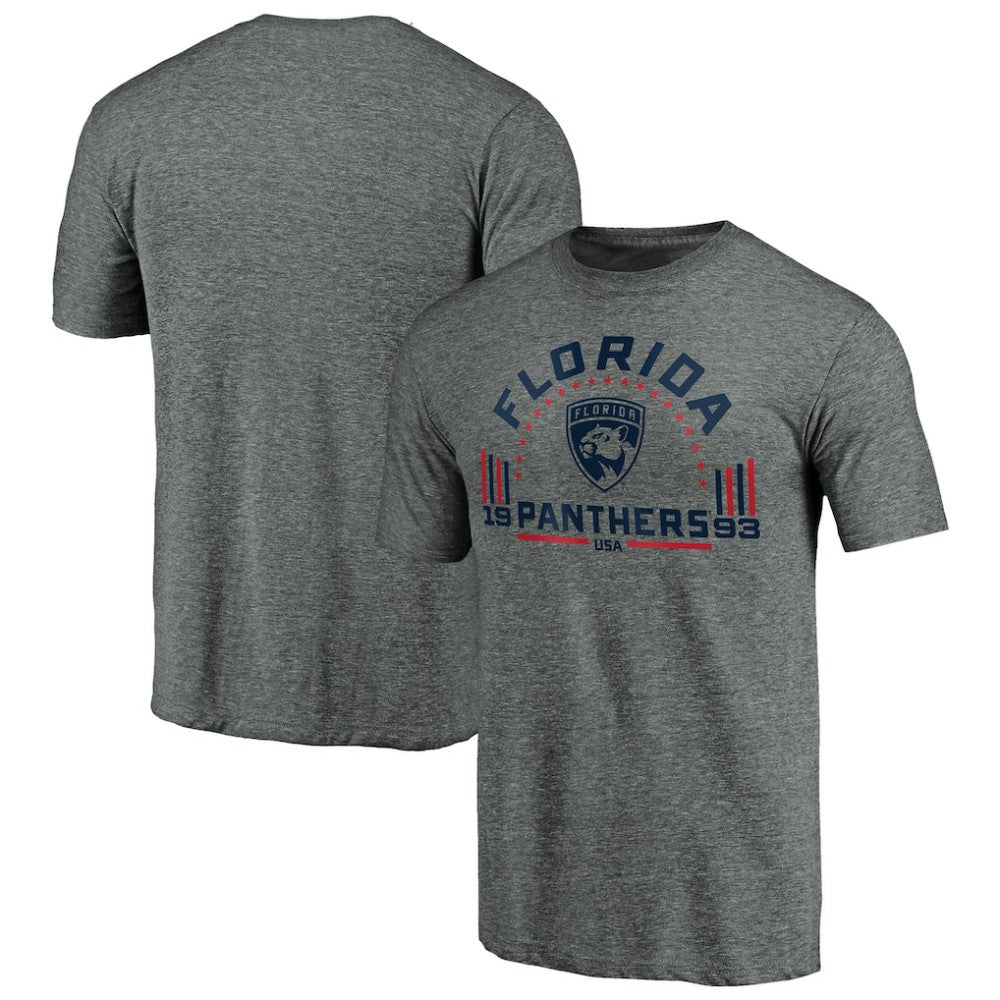Florida Panthers Team Freedom Tri-Blend T-Shirt - Heathered Gray - NHL 3930624