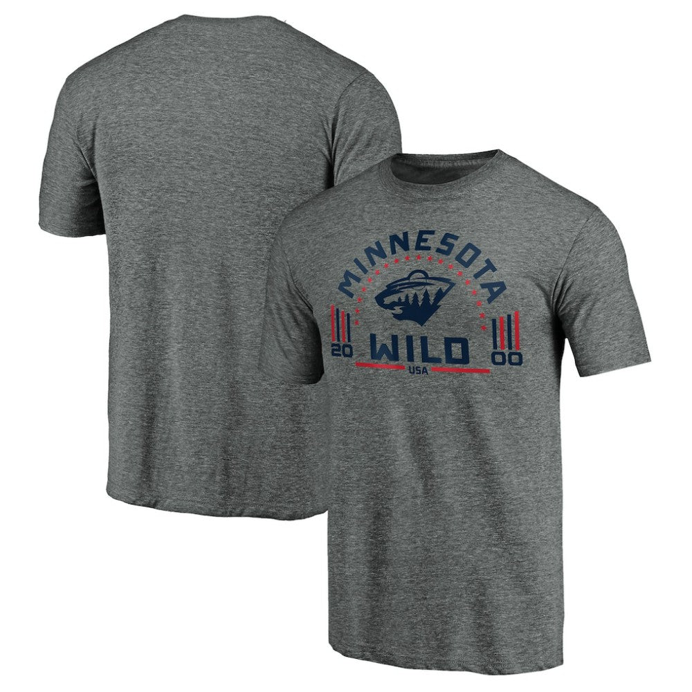 Minnesota Wild Team Freedom Tri-Blend T-Shirt - Heathered Gray - NHL 3930626