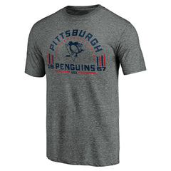 Pittsburgh Penguins Team Freedom Tri-Blend T-Shirt - Heathered Gray - NHL 3930632