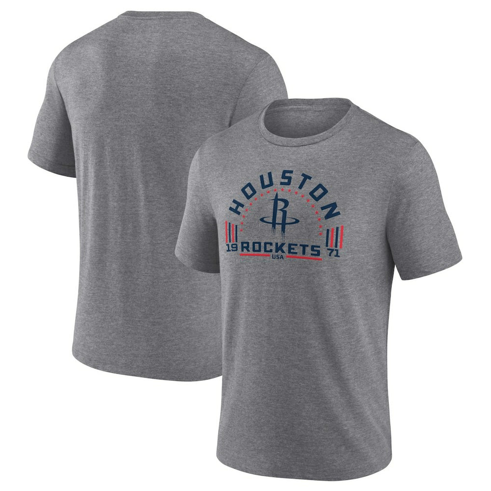 Houston Rockets Team Freedom Tri-Blend T-Shirt Gray