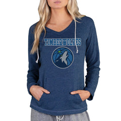 Minnesota Timberwolves Concepts Sport Women's Mainstream Terry Hooded Top Navy