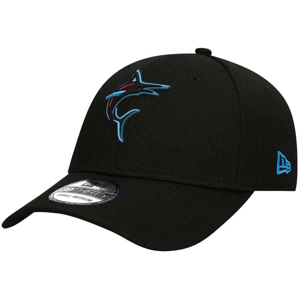 Miami Marlins New Era Clubhouse Alternate 39THIRTY Flex Hat - Black - New Era Sale