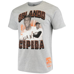 Orlando Cepeda San Francisco Giants Mitchell & Ness Name & Number T-Shirt - Gray - Mitchell & Ness on Sale