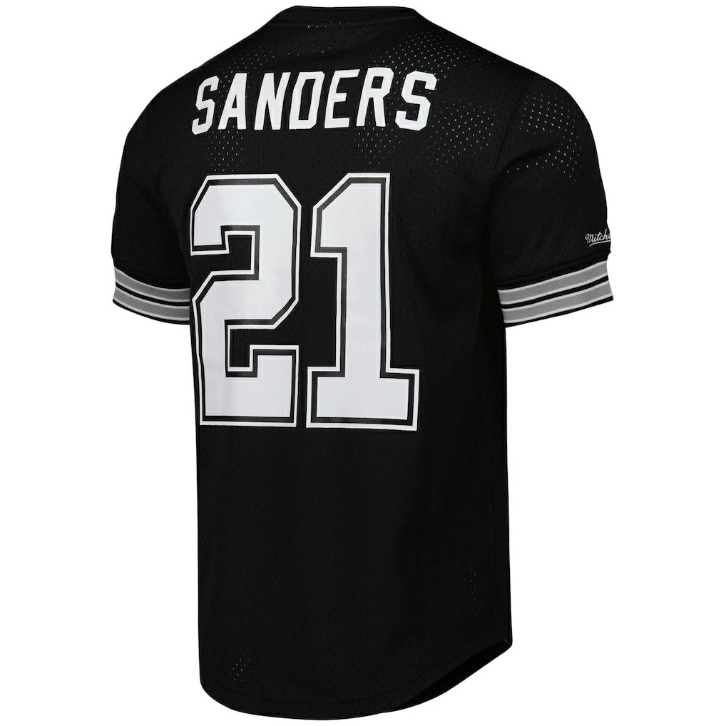 Mitchell & Ness Deion Sanders Dallas Cowboys Retired Player Name & Number Mesh Top Black