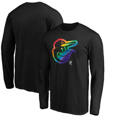 Baltimore Orioles Team Pride Logo Long Sleeve T-Shirt - Black - MLB on Sale