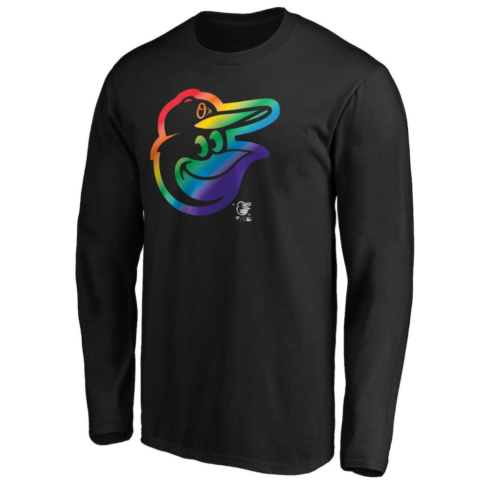 Baltimore Orioles Team Pride Logo Long Sleeve T-Shirt - Black - MLB on Sale