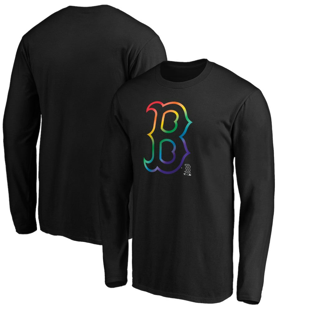 Boston Red Sox Team Pride Logo Long Sleeve T-Shirt - Black - MLB Discount