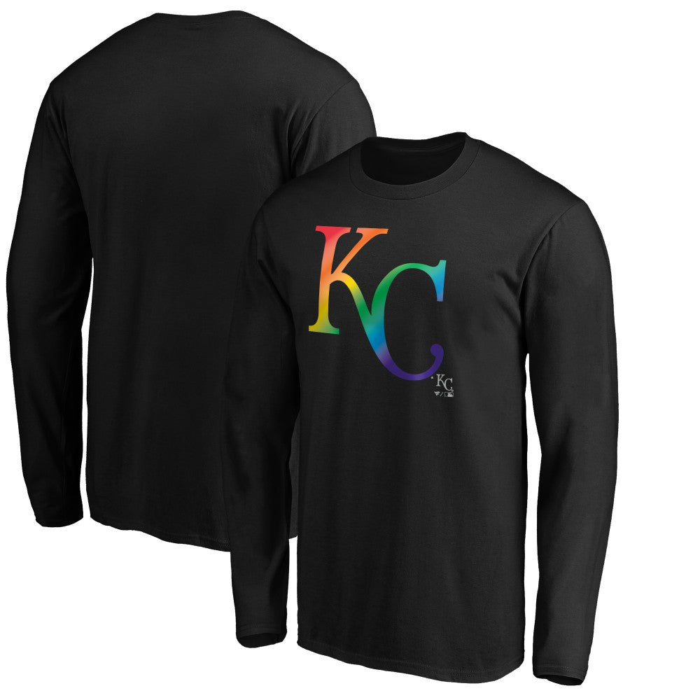 Kansas City Royals Team Pride Logo Long Sleeve T-Shirt - Black - MLB Online