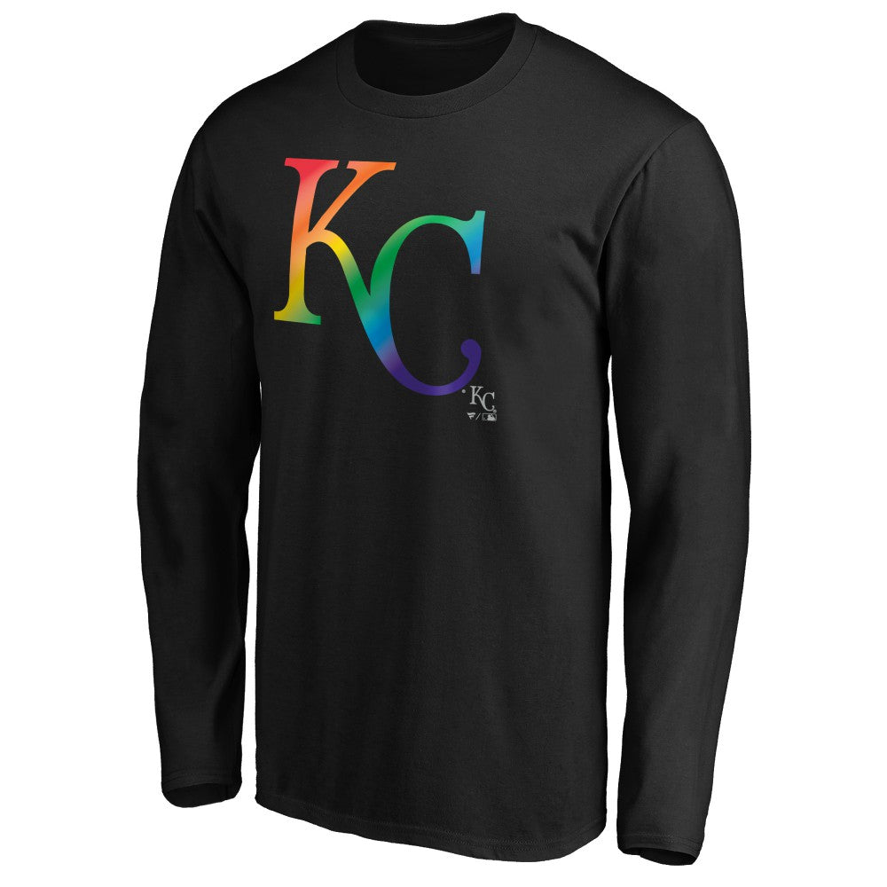 Kansas City Royals Team Pride Logo Long Sleeve T-Shirt - Black - MLB Online