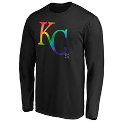 Kansas City Royals Team Pride Logo Long Sleeve T-Shirt - Black - MLB Online