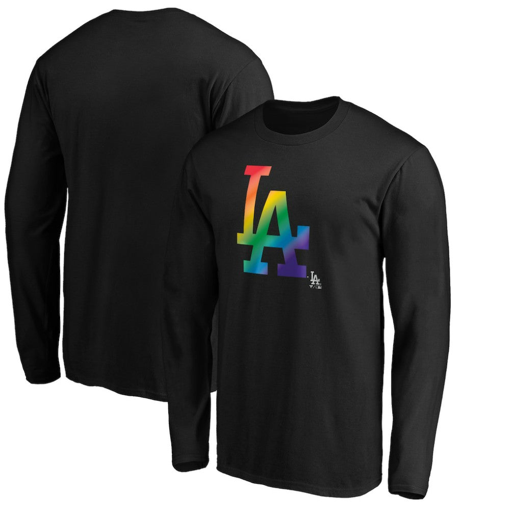 Los Angeles Dodgers Team Pride Logo Long Sleeve T-Shirt - Black - MLB Online