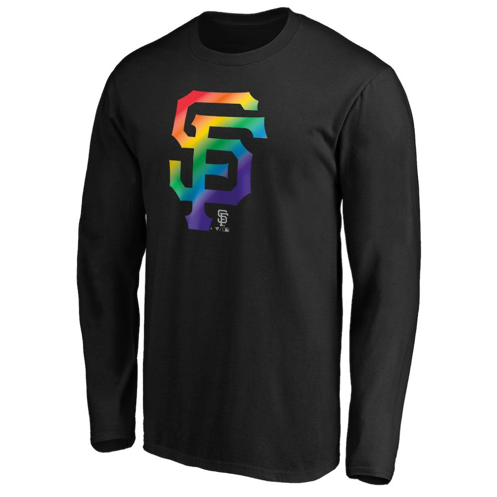 San Francisco Giants Team Pride Logo Long Sleeve T-Shirt - Black - MLB Sale