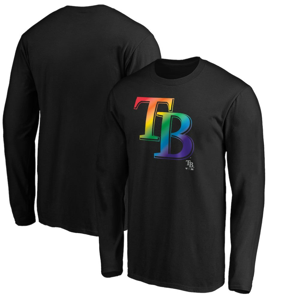 Tampa Bay Rays Team Pride Logo Long Sleeve T-Shirt - Black - MLB Sale