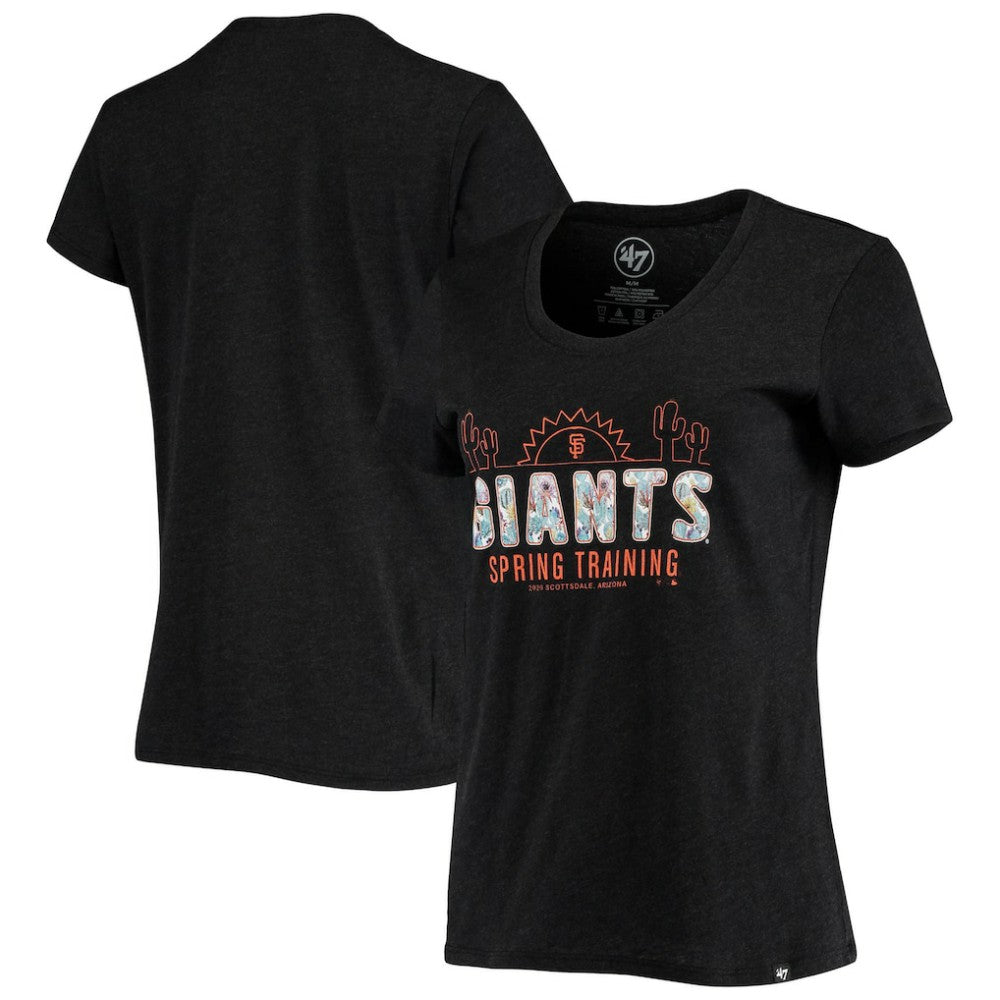 San Francisco Giants '47 Women's Spring Training Floral Fill Club T-Shirt - Black - 47 brand on Sale
