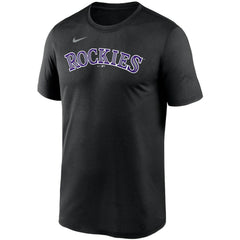 Colorado Rockies Nike Wordmark Legend Performance T-Shirt - Black - Nike Discount
