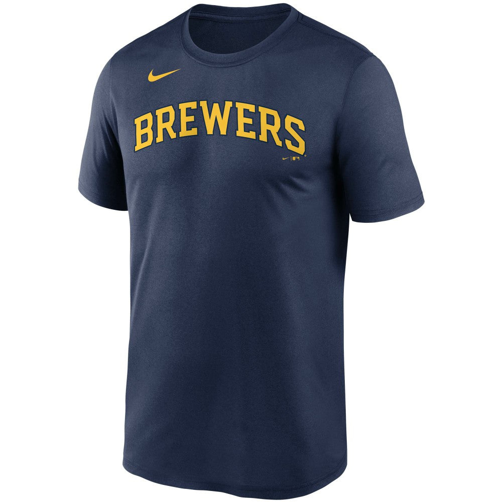 Milwaukee Brewers Nike Wordmark Legend Performance T-Shirt - Navy - Nike Online