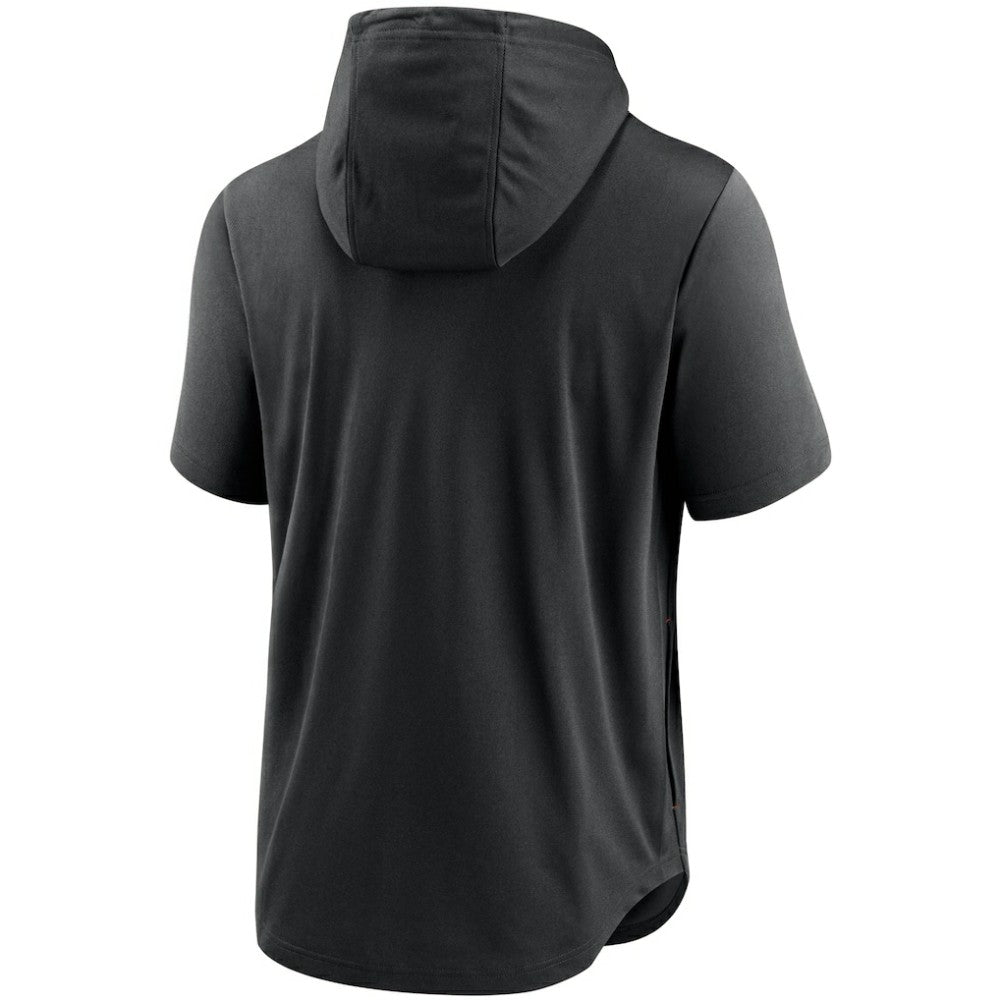 Baltimore Orioles Nike Home Team Short Sleeve Performance Hoodie Top - Black - Nike Sale