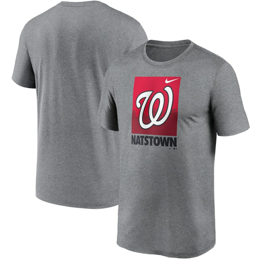 Washington Nationals Nike Local Logo Legend T-Shirt - Heathered Gray - Nike Sale